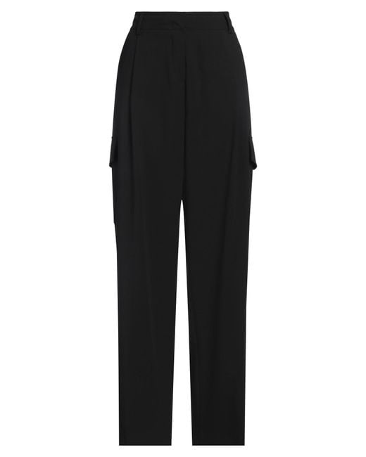 RUE DU BAC Black Pants Polyester, Viscose, Elastane