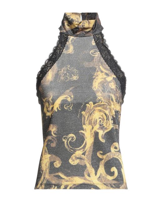 Versace Jeans Couture Black Top Polyester, Elastane, Polyamide