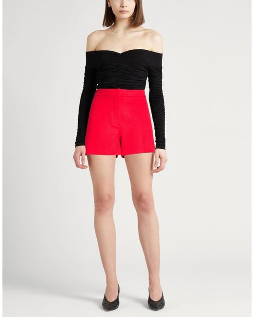Sportmax Red Shorts & Bermuda Shorts Virgin Wool