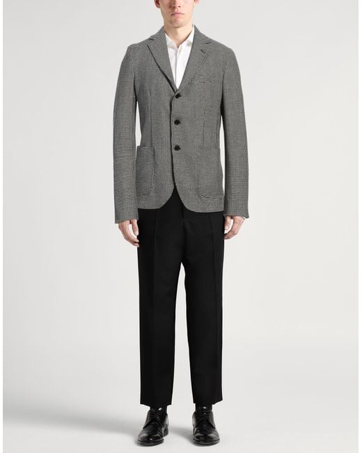 Santaniello Gray Blazer Wool, Elastane for men