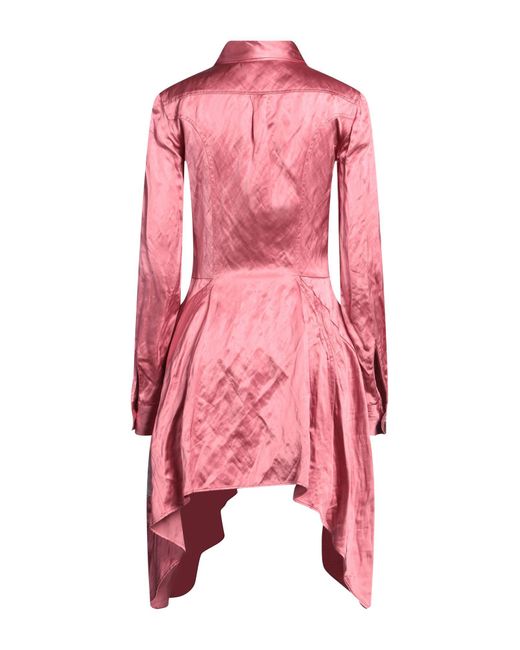 Moschino Pink Couture Mini Dress Viscose, Metallic Fiber, Cotton