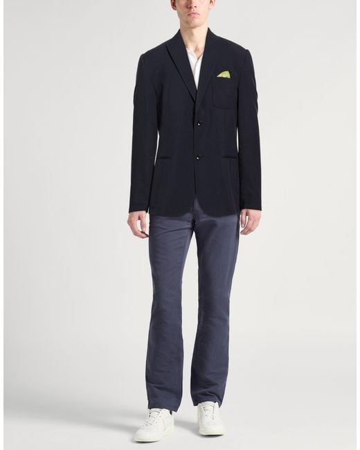Daniele Alessandrini Blue Blazer Polyester for men