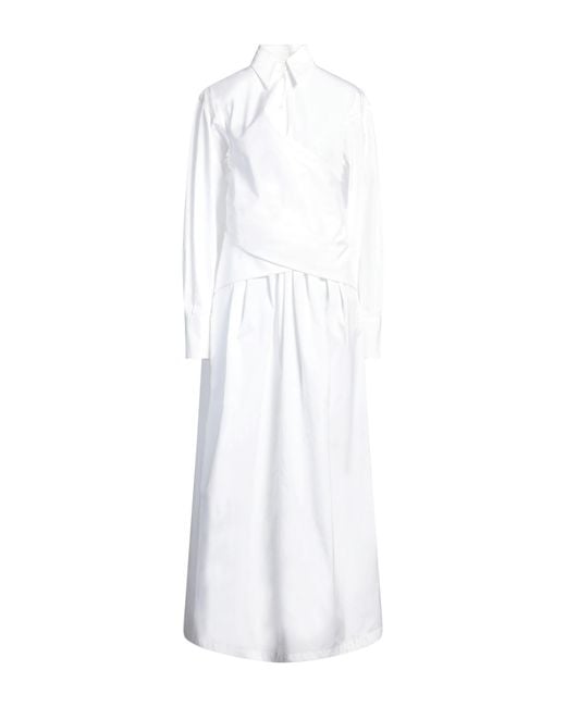 Fabiana Filippi White Maxi Dress Cotton