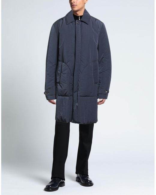 Montedoro Blue Overcoat & Trench Coat for men