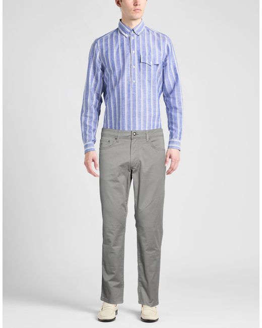 Hackett Gray Pants Cotton, Elastane for men