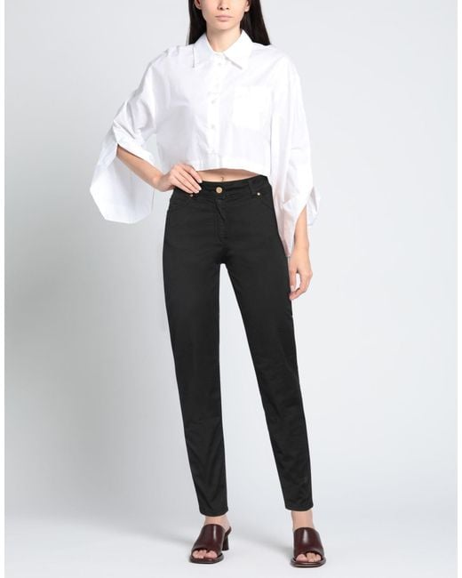 Clips More Black Pants Cotton, Elastane