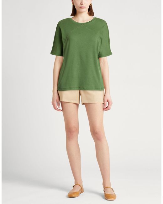 Fabiana Filippi Green T-Shirt Cotton, Elastane