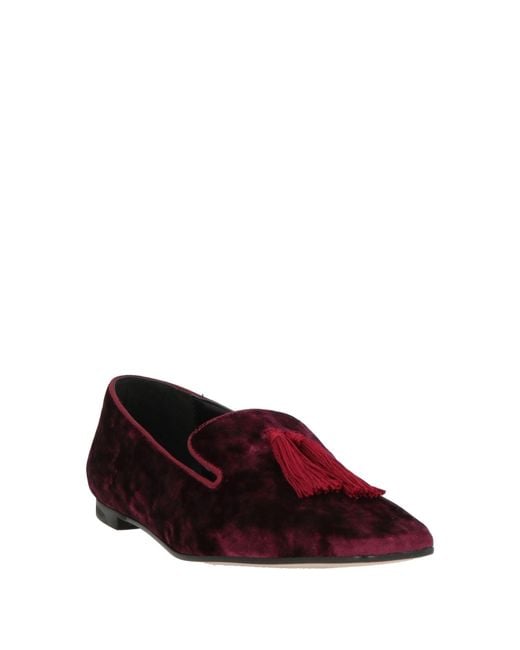 Giulia Neri Purple Loafers Textile Fibers