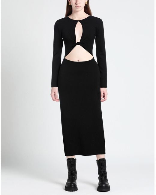 Robe midi Akep en coloris Black