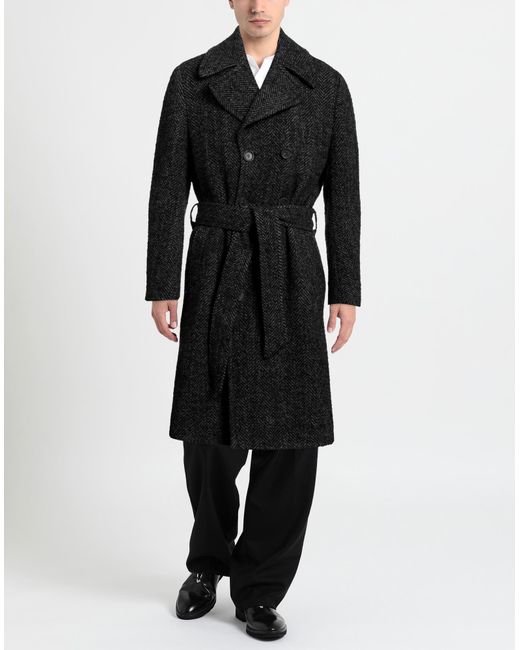 Oscar Jacobson Black Coat for men