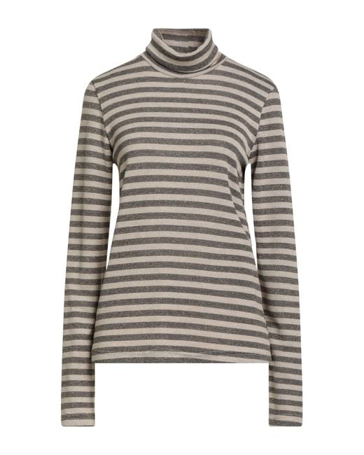 Shirtaporter Gray T-Shirt Viscose, Polyester, Lurex