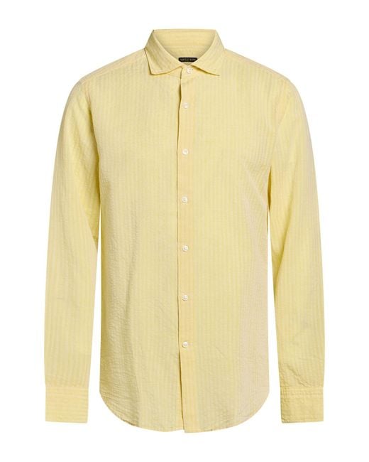 Savile Row Yellow Shirt Cotton, Linen for men
