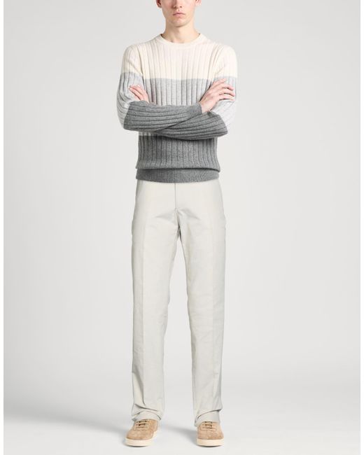 Trussardi White Pants Cotton, Elastane for men