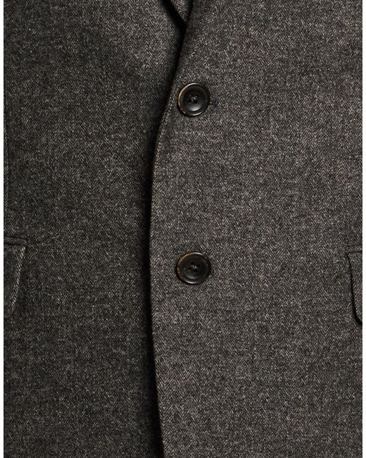 Paoloni Black Blazer Wool, Polyester, Polyamide, Elastane for men