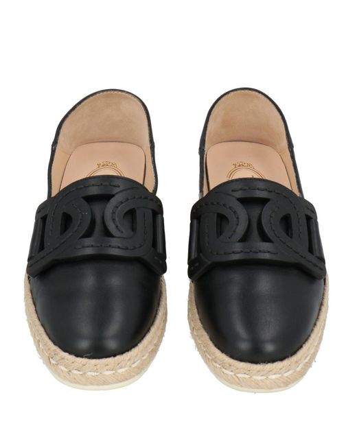 Tod's Black Espadrilles