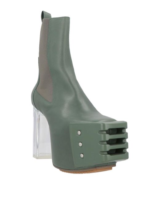 Rick Owens Green Ankle Boots for men