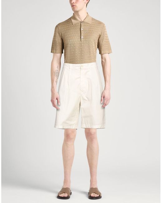Aspesi Natural Ivory Shorts & Bermuda Shorts Cotton for men