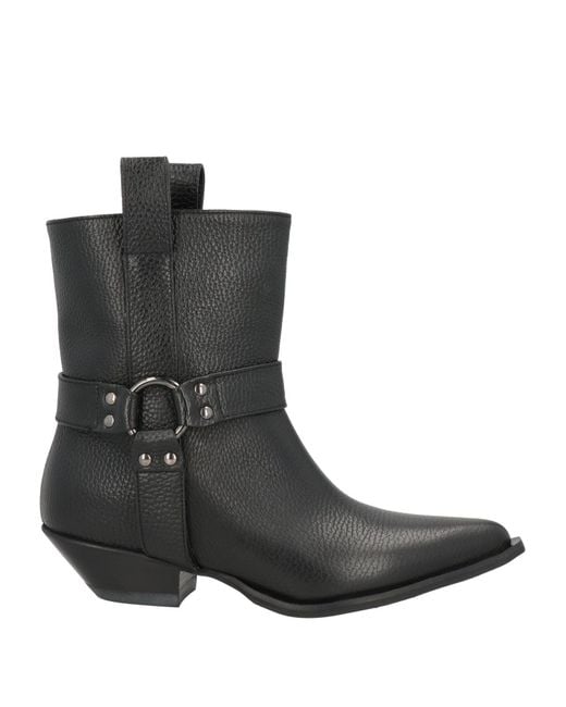 Manila Grace Black Ankle Boots