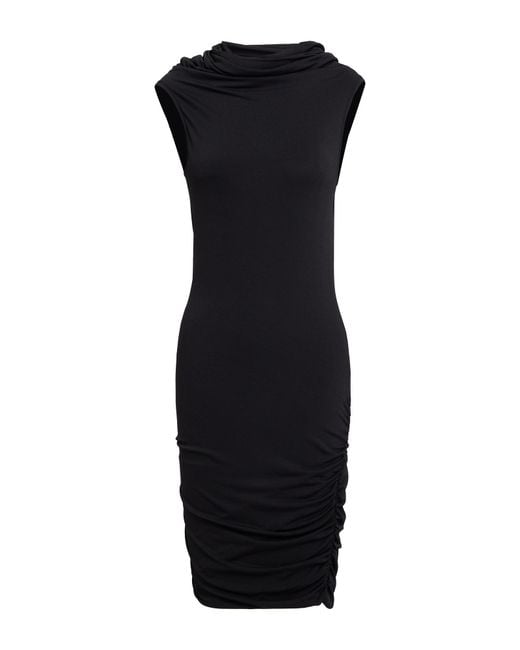 Rick Owens Black Midi Dress Viscose, Polyamide, Elastane