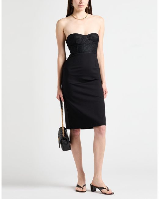 Suoli Black Mini Dress Viscose, Polyamide, Elastane