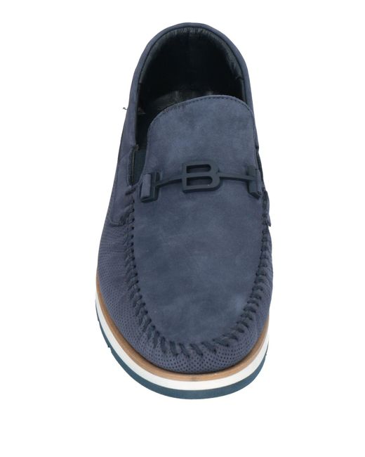Baldinini Blue Loafers Leather for men