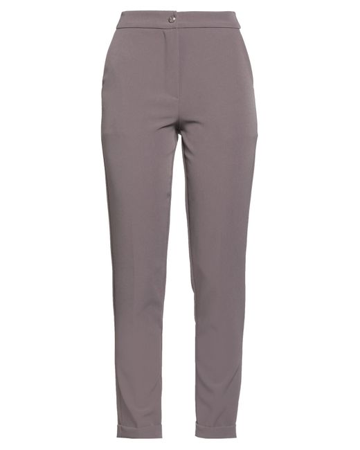 Yes Zee Gray Pants Polyester, Elastane