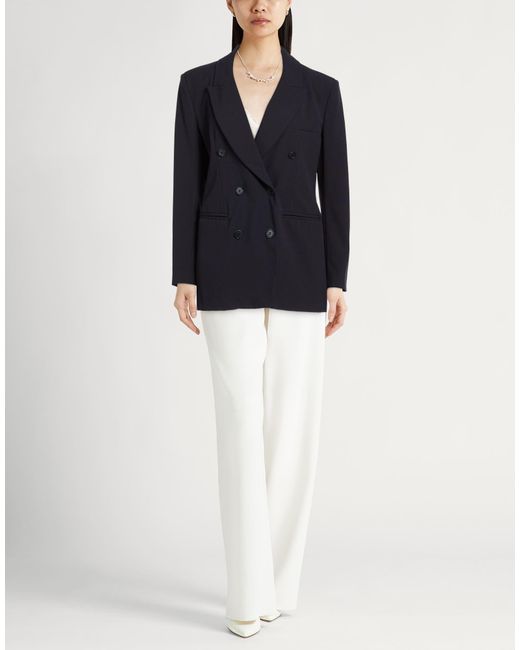 Liu Jo Blue Blazer Polyester, Viscose, Elastane
