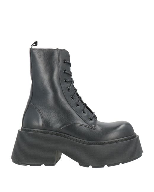 Vic Matié Gray Ankle Boots Leather