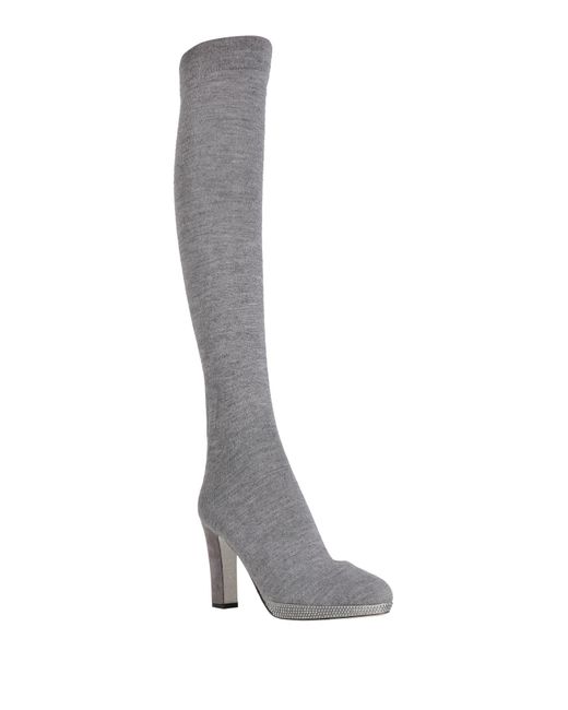Rene Caovilla White Boot Textile Fibers