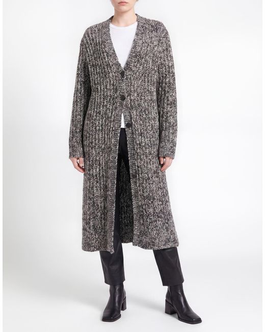 Moschino Gray Cardigan Polyamide, Wool, Viscose