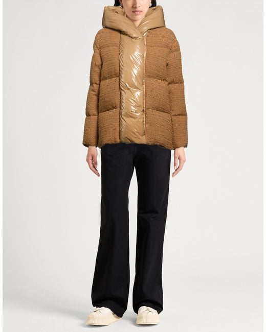Herno Brown Camel Puffer Polyamide, Polyurethane