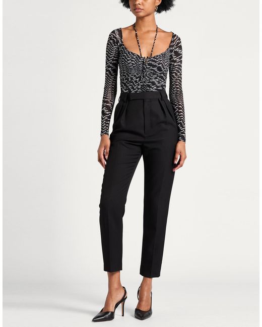 Pinko Gray Bodysuit Polyamide, Elastane
