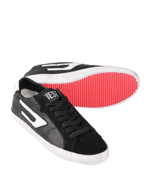 Diesel Women's S-flip Low Top Sneakers – All-Over Glitter Finish With Contrast Laces