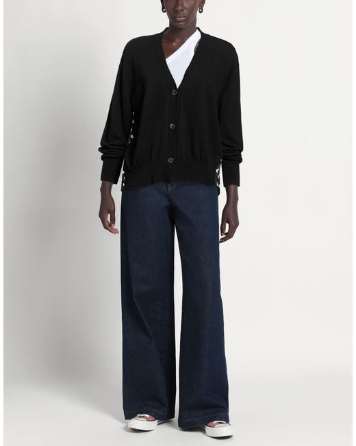 Shirtaporter Black Cardigan Wool, Viscose, Polyamide, Cashmere, Elastane