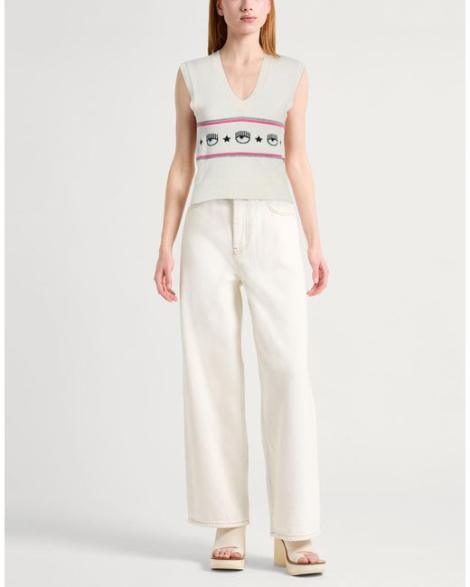 Chiara Ferragni White Sweaters