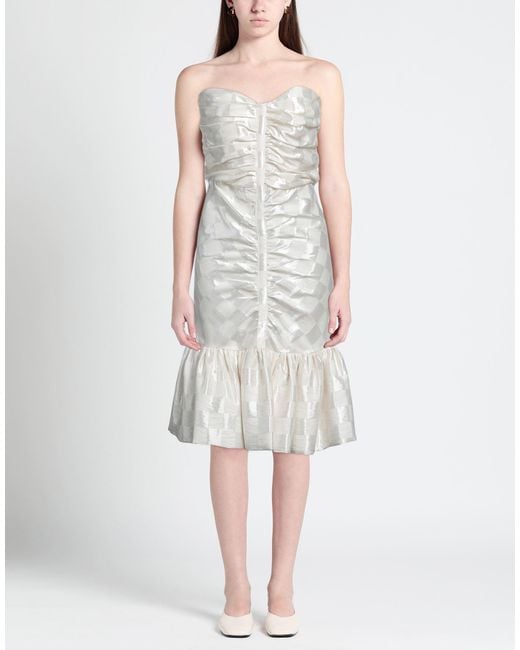 ROTATE BIRGER CHRISTENSEN White Midi Dress