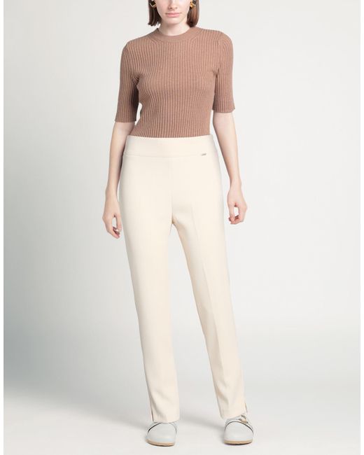 NUALY Natural Cream Pants Polyester, Elastane
