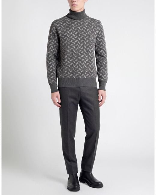 Herno Gray Turtleneck Virgin Wool for men