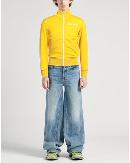 Palm Angels Yellow Sweatshirt for men
