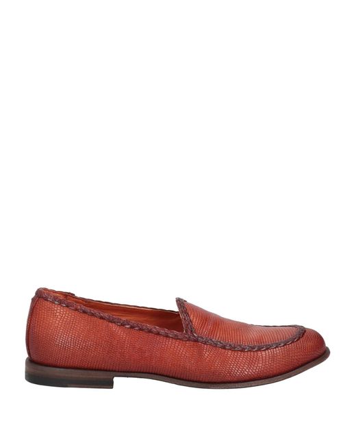 Pantanetti Red Rust Loafers Leather