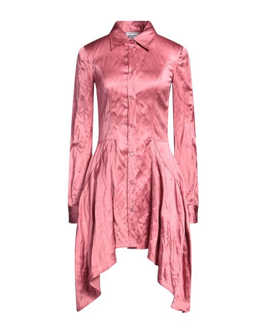 Moschino Pink Couture Mini Dress Viscose, Metallic Fiber, Cotton