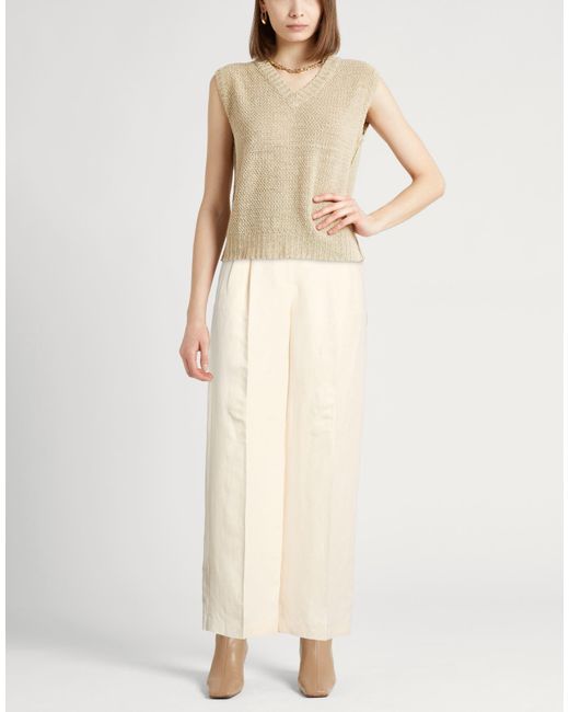 Peserico White Easy Pants Linen, Viscose