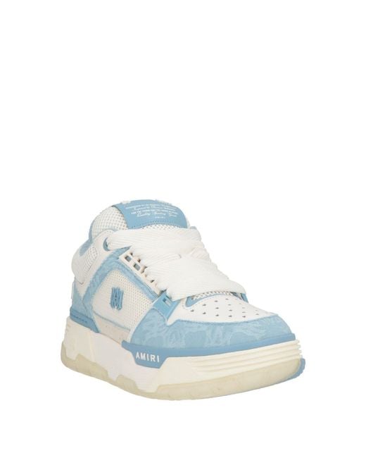 Amiri Blue Cream Sneakers Textile Fibers, Leather