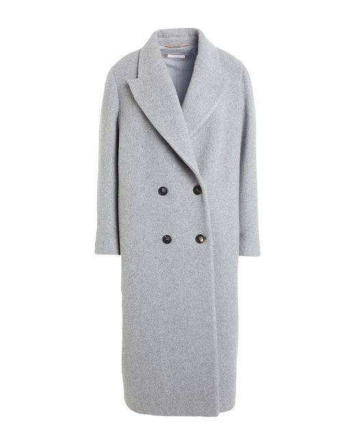 Peserico Gray Easy Coat Wool