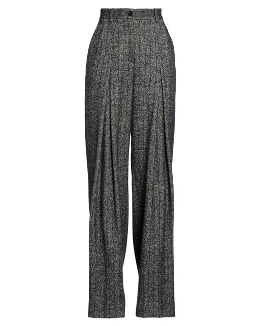 Dolce & Gabbana Gray Pants Virgin Wool, Wool, Polyamide, Elastane