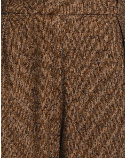 Niu Brown Pants Wool, Viscose, Polyester, Synthetic Fibers