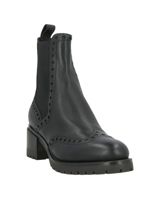 Santoni Black Ankle Boots