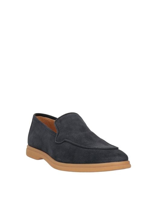 Eleventy Blue Midnight Loafers Leather for men