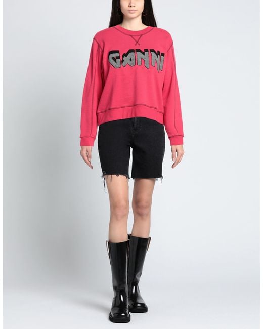 Ganni Pink Sweatshirt
