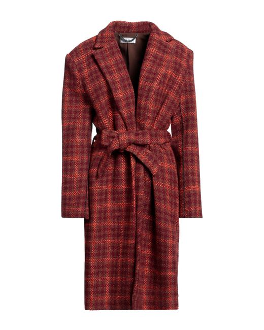 Jijil Red Overcoat & Trench Coat
